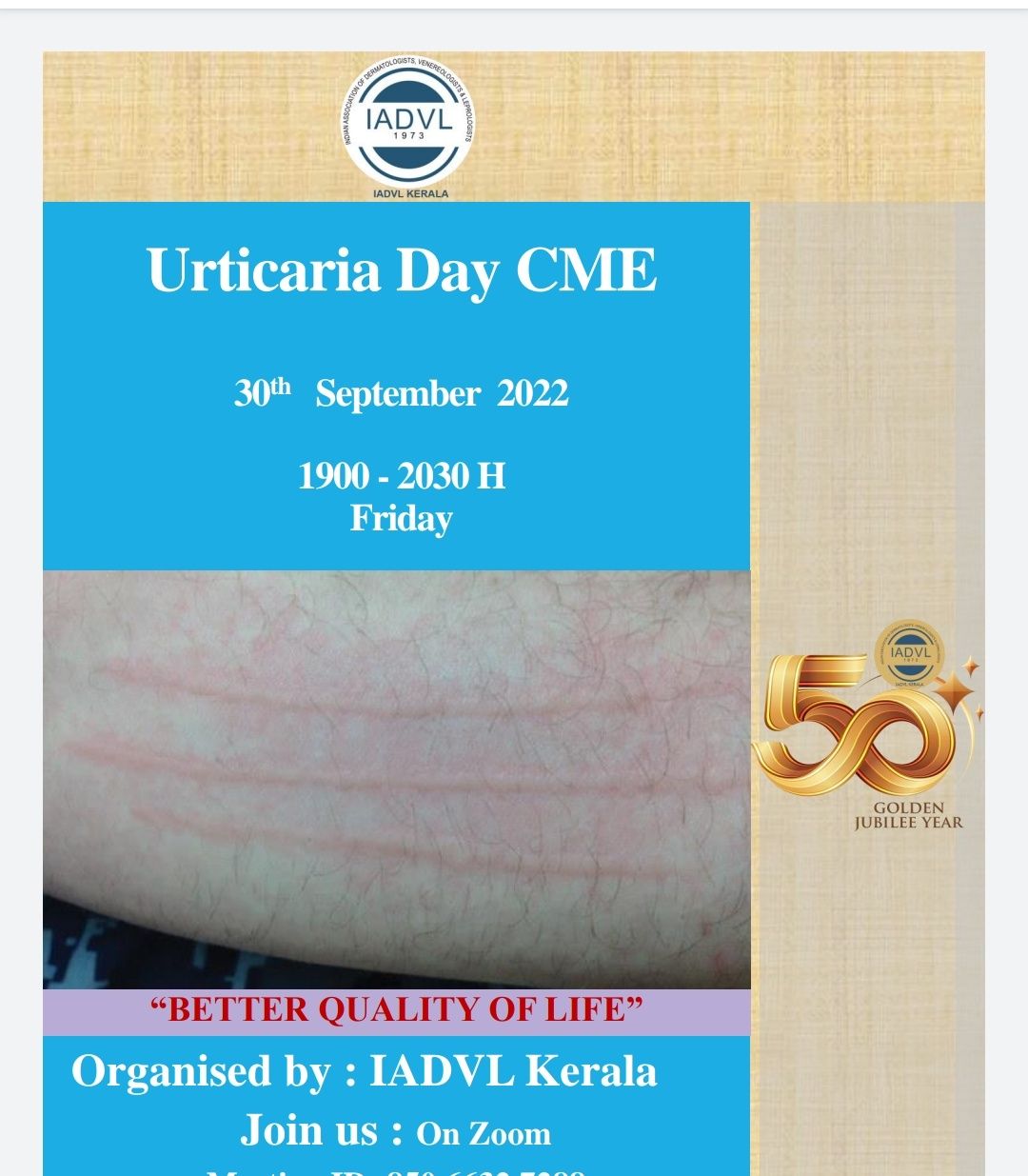 IADVL Kerala Urticaria Day CME